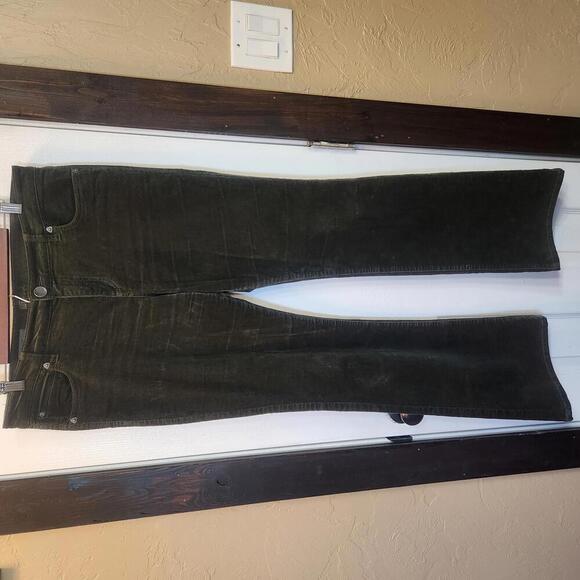 KUT from the Kloth Women's Dark Green Corduroy Karen Baby Bootcut Pants- 12 - Picture 1 of 9